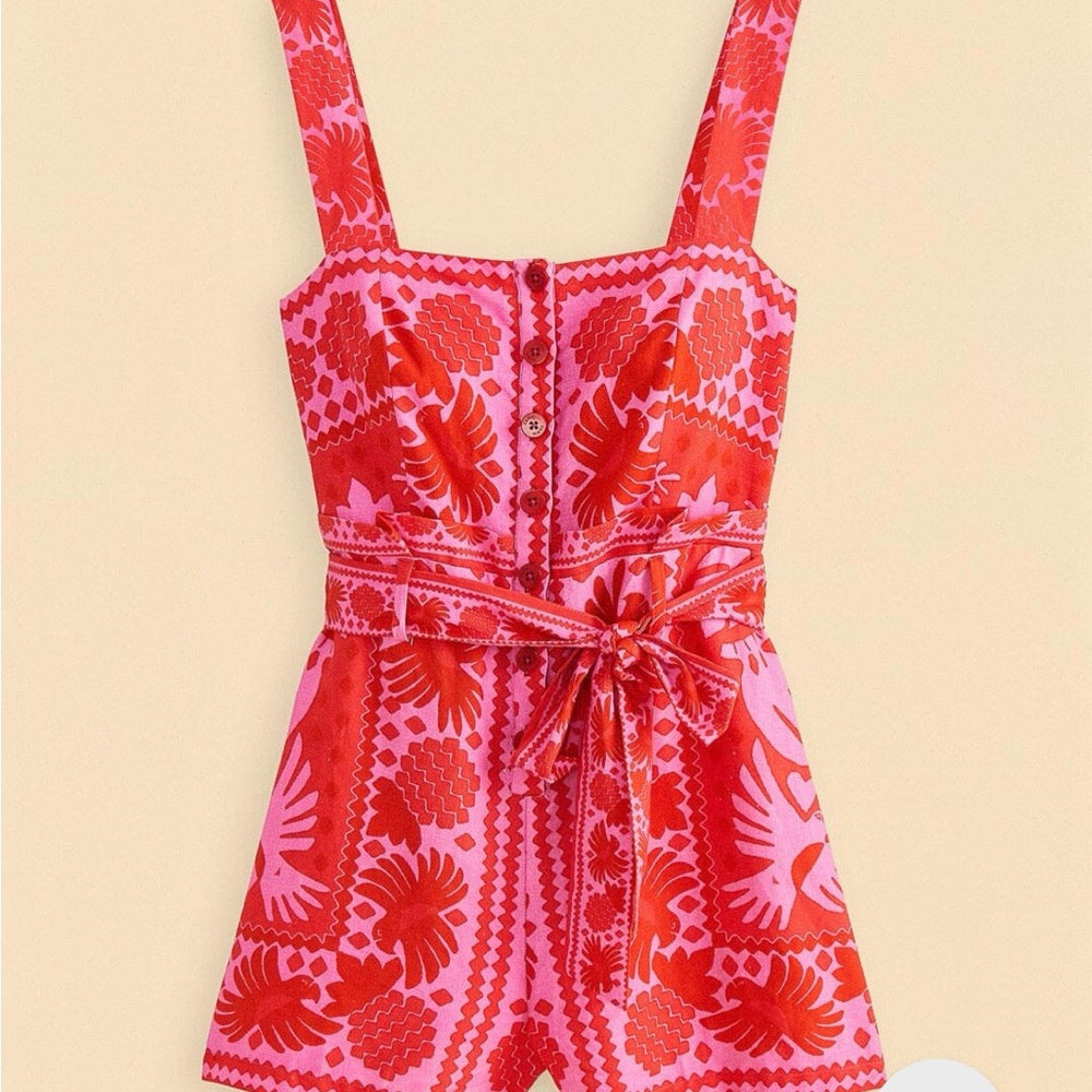 FARM RIO ROMPER Red JUNGLE